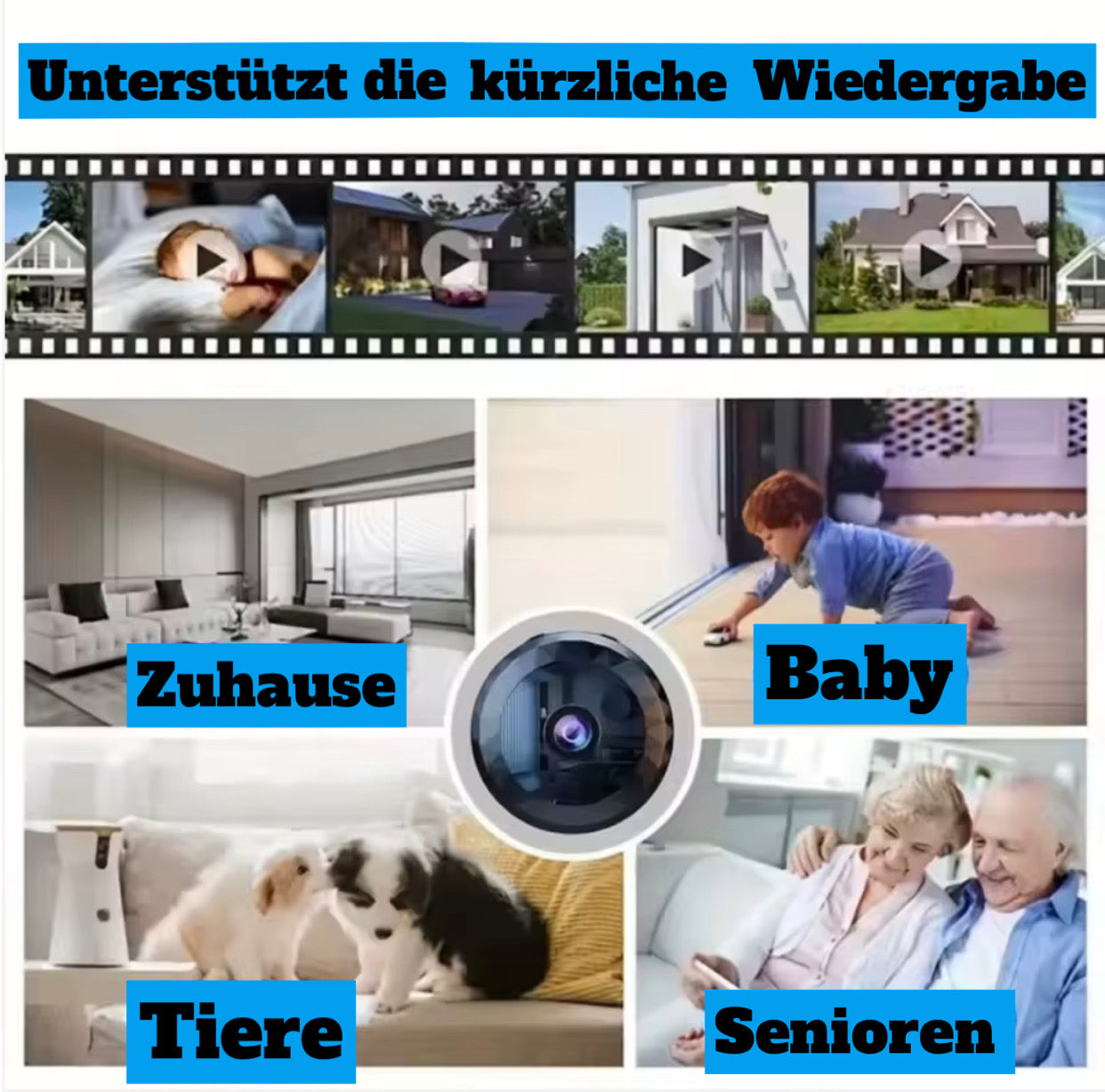 Kabellose Mini-WLAN Überwachungskamera mit Nachtsicht