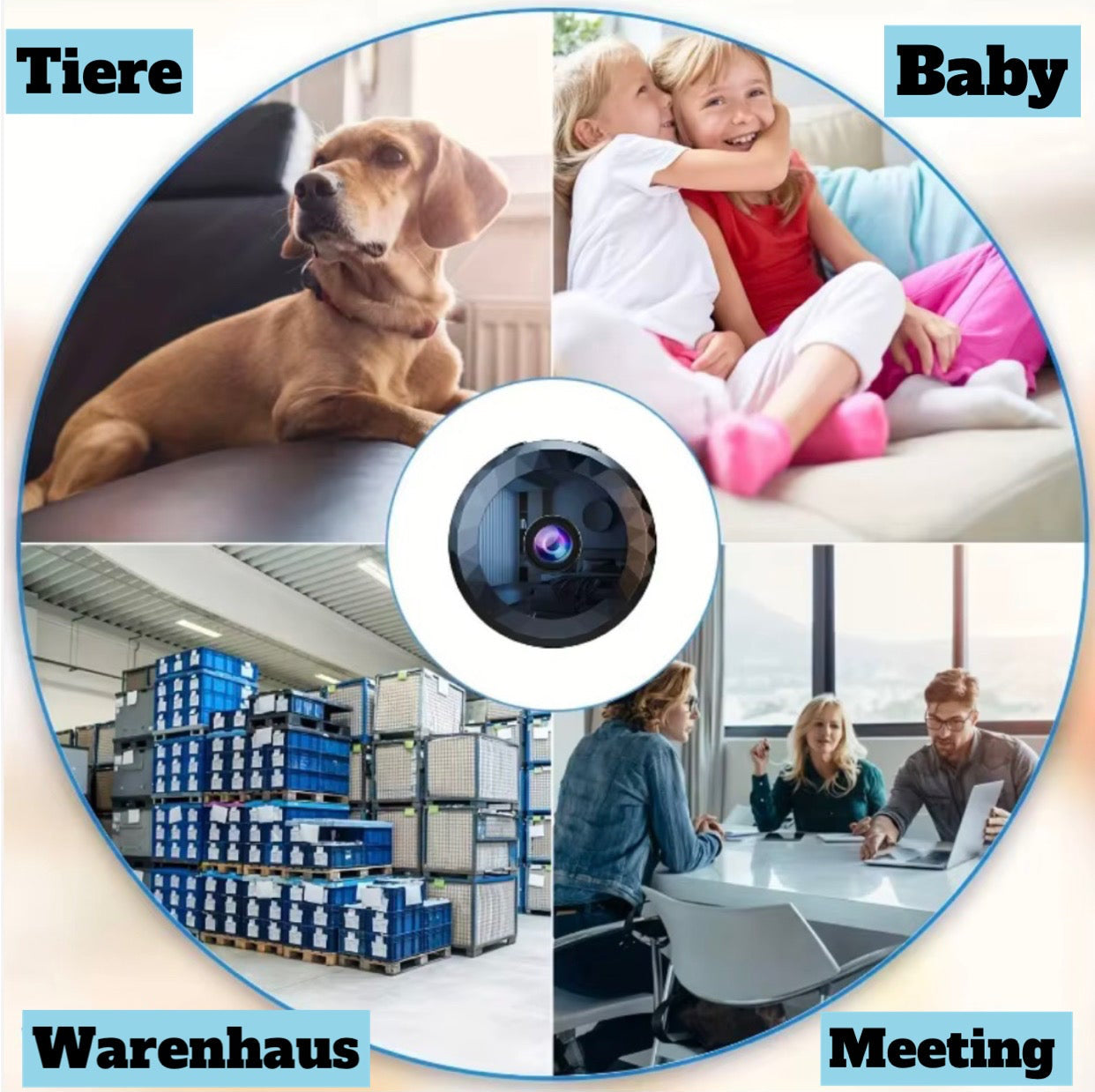 Kabellose Mini-WLAN Überwachungskamera mit Nachtsicht